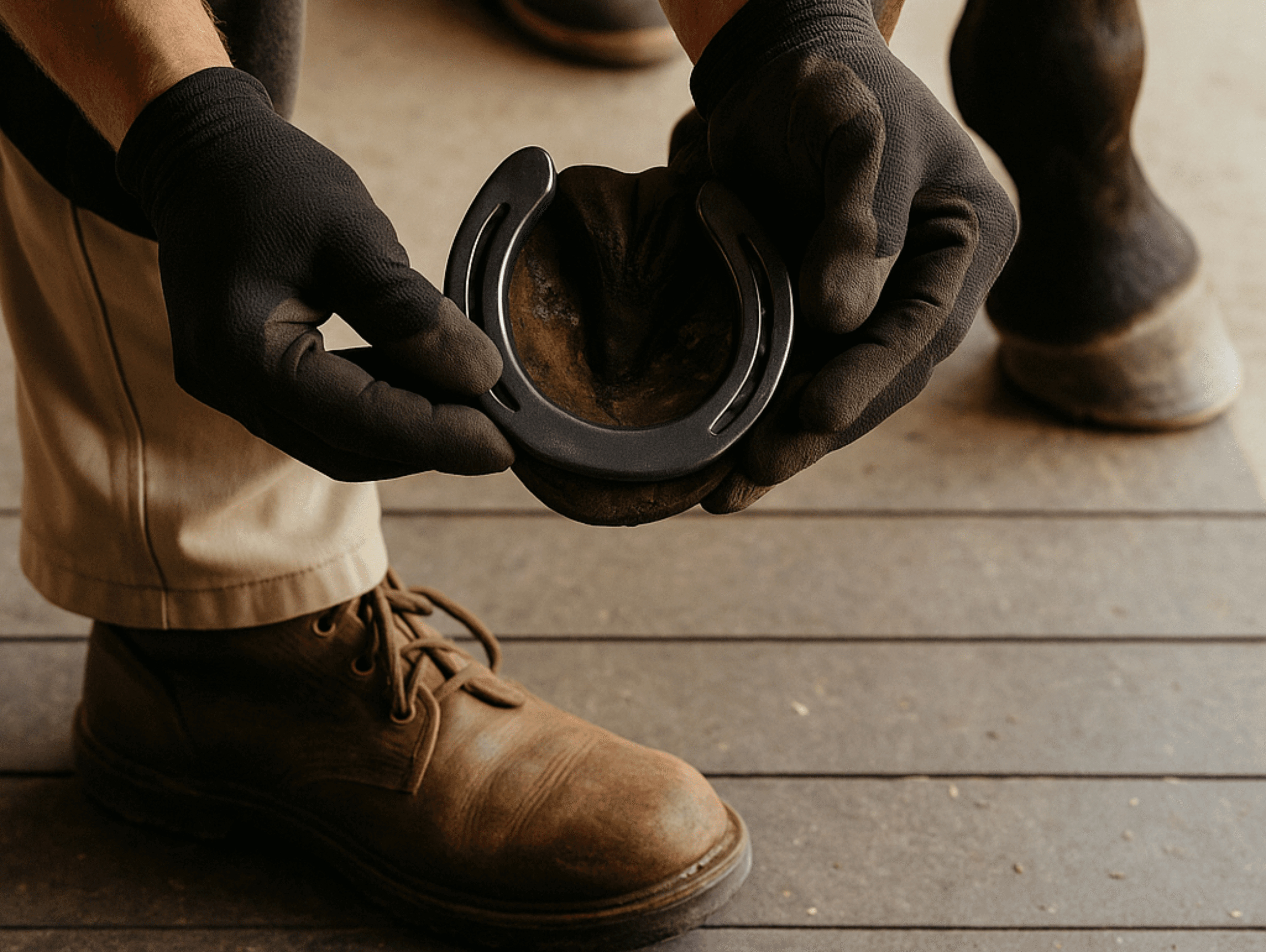 Horseshoe showing design focused on balance and hoof health